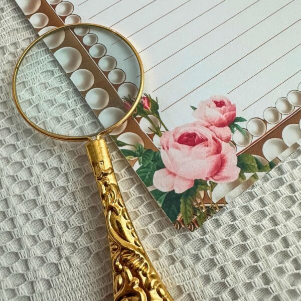 Kit 5 Envelope e 5 Papéis de Carta Vintage Dama das Flores - Imagem 7