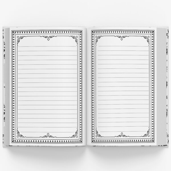 caderno_lady_whistledown_vintage_bridgerton_costura_moleskine_pautado_anotações