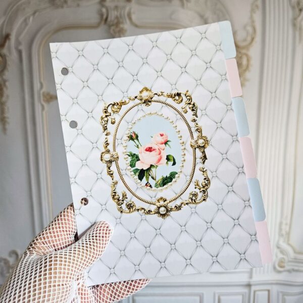 fichário_personalizado_vintage_floral_bridgerton_4_argolas_A5