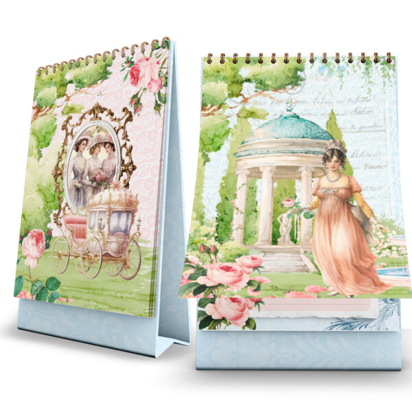 calendário_de_mesa_2025_vintage_floral_bridgerton_