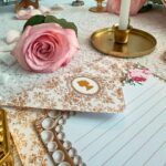 Kit 5 Envelope e 5 Papéis de Carta Vintage Dama das Flores - Imagem 5