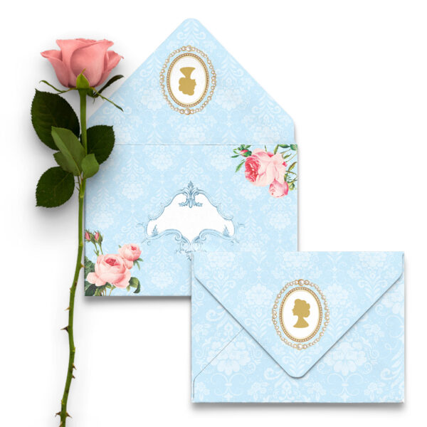 Kit 5 Envelope e 5 Papéis de Carta Vintage Elegância Eterna - Imagem 2