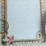 Kit 5 Envelope e 5 Papéis de Carta Vintage Dama das Flores - Imagem 3