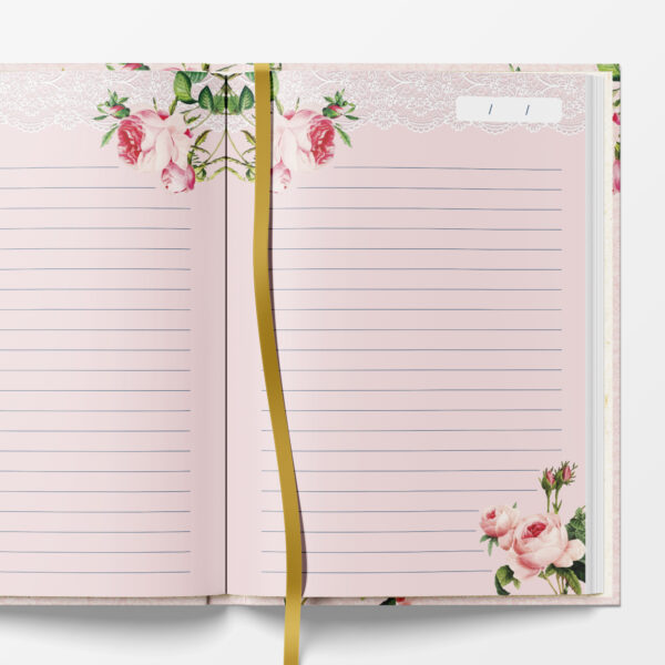 Caderno / Diário Costura Jardins Floridos - Imagem 1