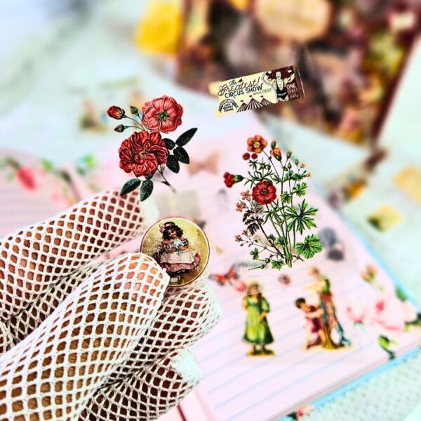 100 Adesivos Vintage Para Scrapbooking E Decoração