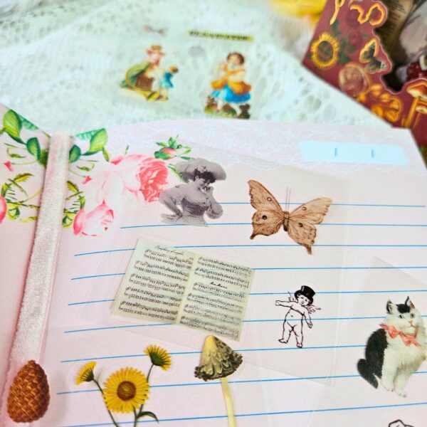 100 Adesivos Vintage Para Scrapbooking E Decoração