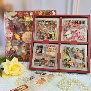 100 Adesivos Vintage Para Scrapbooking E Decoração