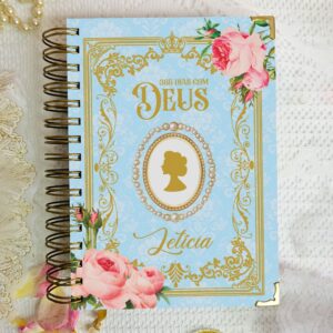 caderno devocional diario leitura da bíblia 365 dias com Deus leitura guiada cronograma flora vintage