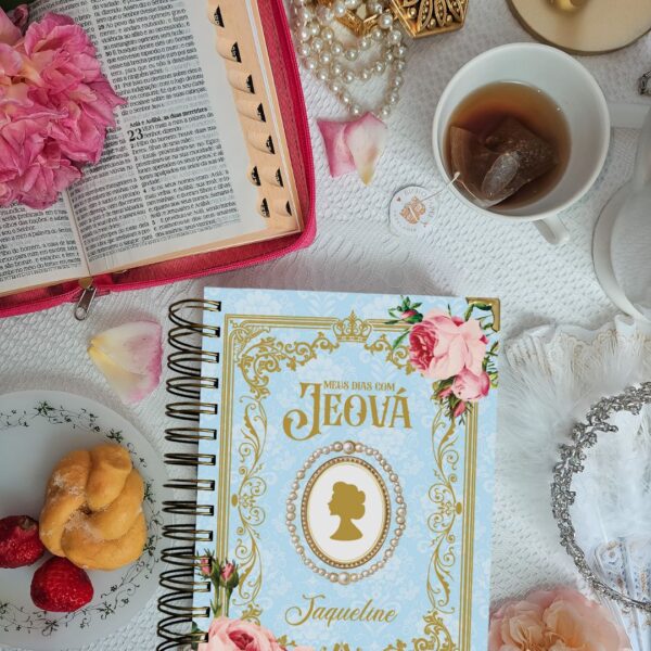 caderno leitura da bíblia 365 dias com jeová testemunhas floral vintage