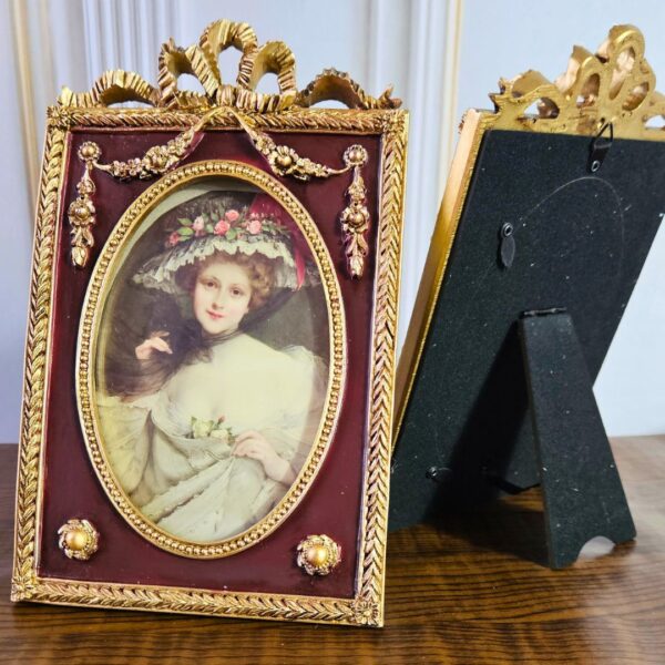 porta retrato luxo vintage europeu antigo moldura frame