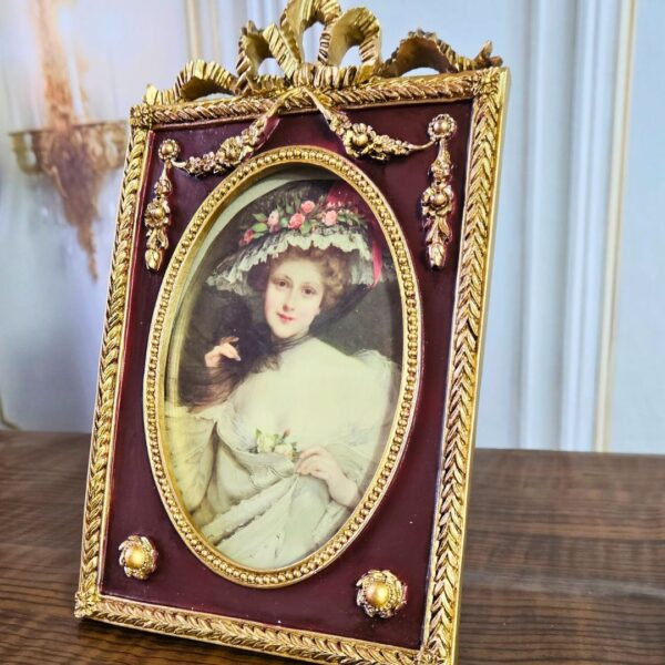 porta retrato luxo vintage europeu antigo moldura frame