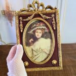 porta retrato luxo vintage europeu antigo moldura frame