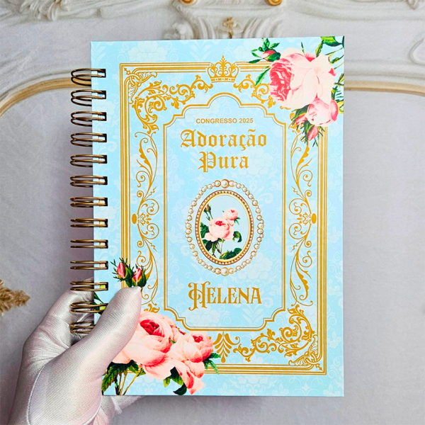 caderno congresso 2025 adoração pura testemunhas de jeová floral feminino jw