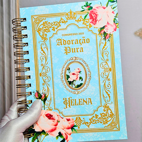 caderno congresso 2025 adoração pura testemunhas de jeová floral feminino jw