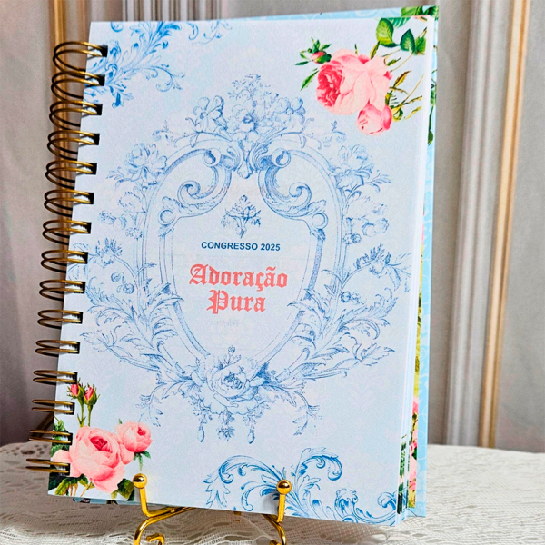 caderno congresso 2025 adoração pura testemunhas de jeová floral feminino jw