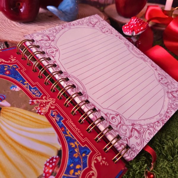 caderno_diario_vintage_princesa_branca_de_neve_medieval