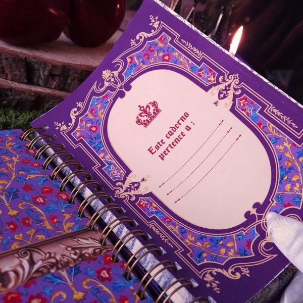 caderno_diario_vintage_rainha__branca_de_neve_medieval