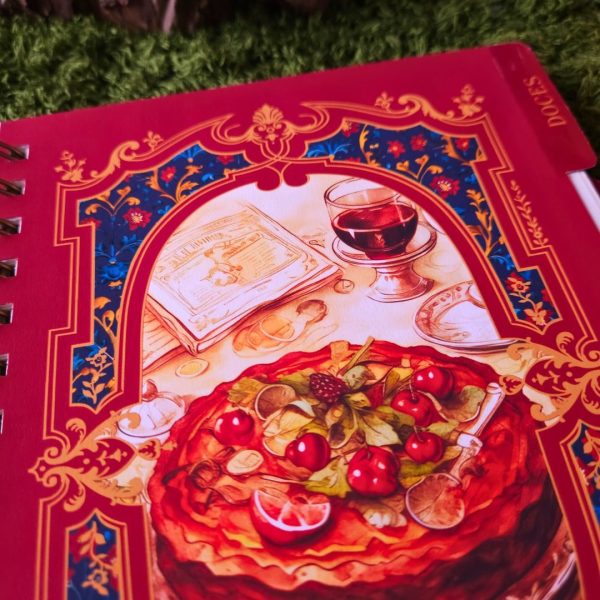 caderno_receitas_branca_neve_medieval_contos_fada_vintage